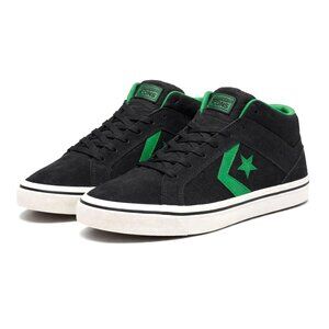 Converse Cons Gates Mid Black Green Suede Skate Sneakers Streetwear Mens 9.5 NEW